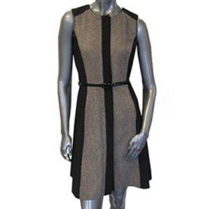 NWT Vince Camuto Sleeveless Belted Dress Size 14, w/lining, hidden button front